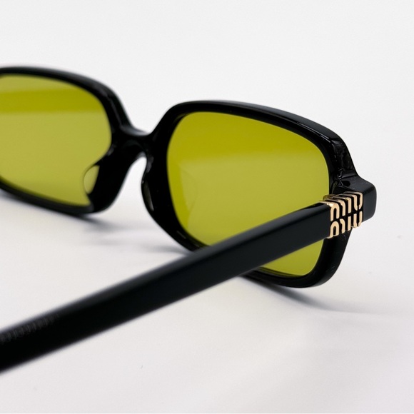 NEW MIU MIU MU11ZS 16K070 SQUARE MU11ZS WOMEN MU11ZS 16K07O BLACK SUNGLASSES - Picture 11 of 14